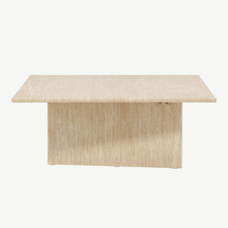 Beež MDF diivanilaud Skagen kollektsioonist, travertiinimustriga, 120x100 cm - 61786-707