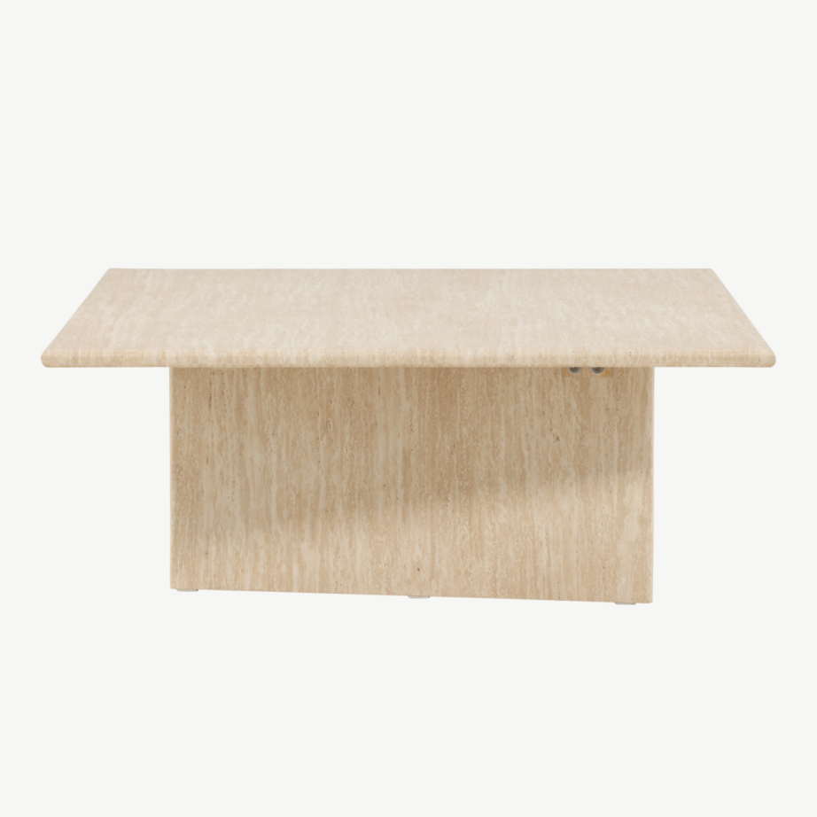 Beež MDF diivanilaud Skagen kollektsioonist, travertiinimustriga, 120×100 cm, 61786-707 – 2