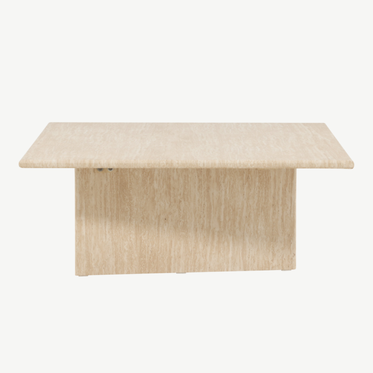 Beež MDF diivanilaud Skagen kollektsioonist, travertiinimustriga, 120x100 cm - 61786-707