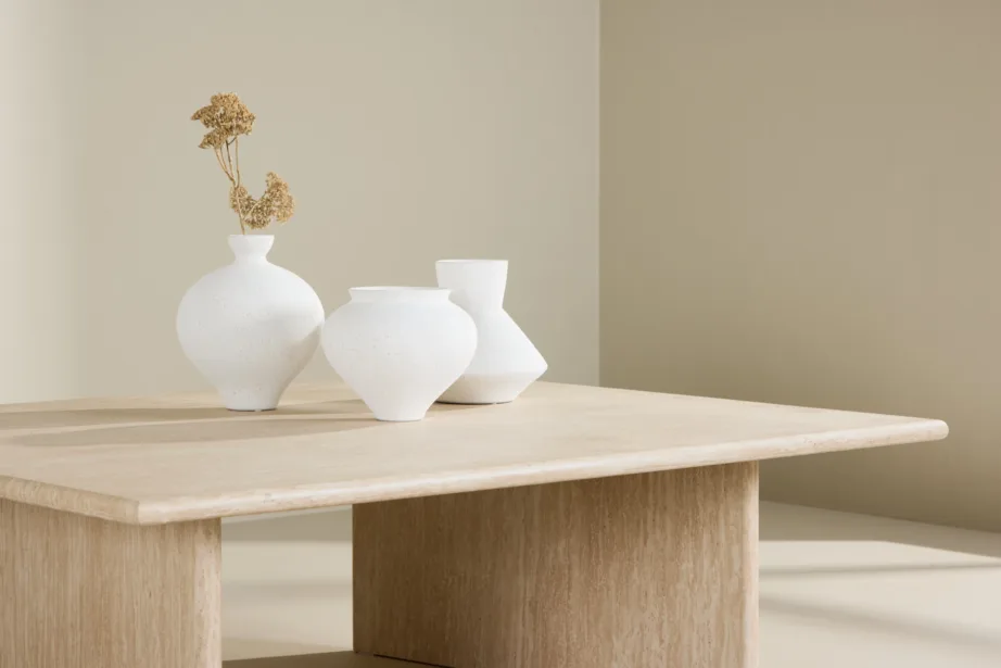 Beež MDF diivanilaud Skagen kollektsioonist, travertiinimustriga, 120×100 cm, 61786-707 – 9