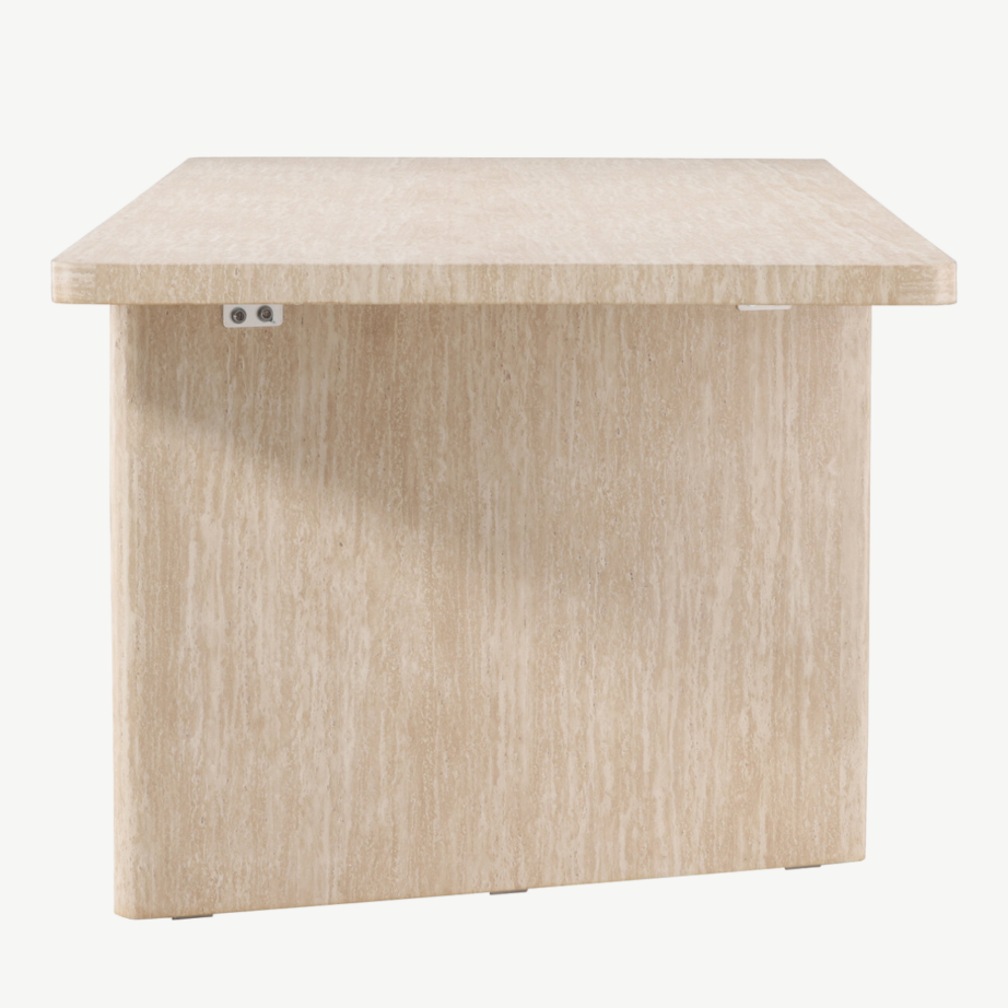 Beež MDF söögilaud Skagen 240×100 cm, 61782-707 – 2