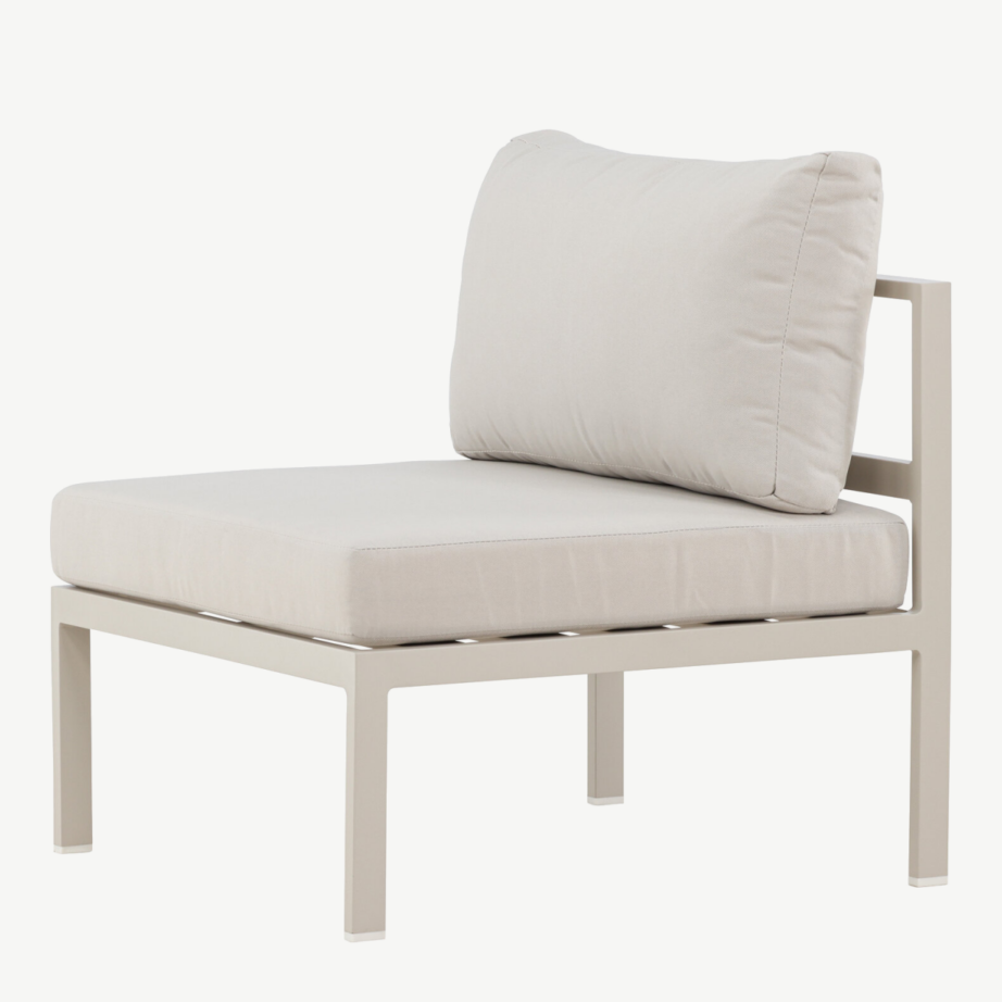 Beež aiamooduldiivani keskosa Copacabana (alumiinium, olefiinkangas, 70×74 cm), 9384-222 – 5