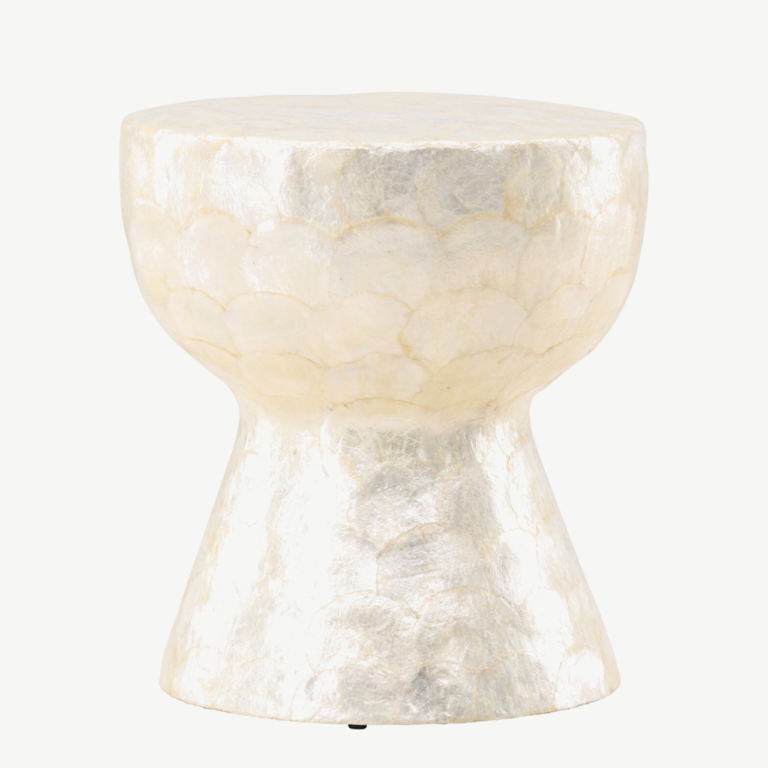 Beež kapiz-kestaga diivanilaud Sandön (ø40 cm) - 61805-111