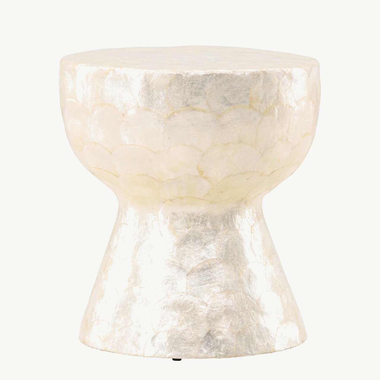Beež kapiz-kestaga diivanilaud Sandön (ø40 cm) - 61805-111