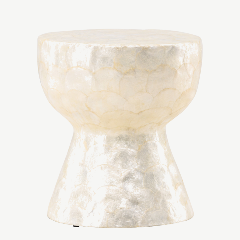 Beež kapiz-kestaga diivanilaud Sandön (ø40 cm) - 61805-111