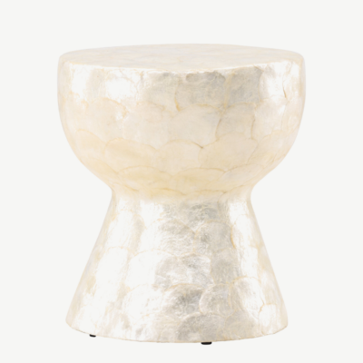 Beež kapiz-kestaga diivanilaud Sandön (ø40 cm) - 61805-111