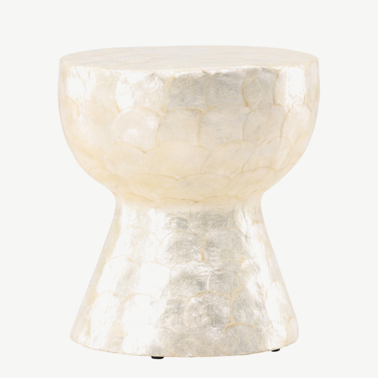 Beež kapiz-kestaga diivanilaud Sandön (ø40 cm) - 61805-111
