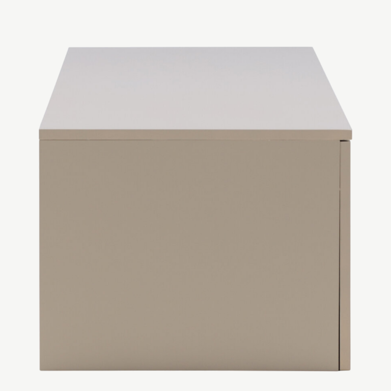 Beež madal MDF sahtelkapp Frihamn (160x45x35 cm) - 30083-102