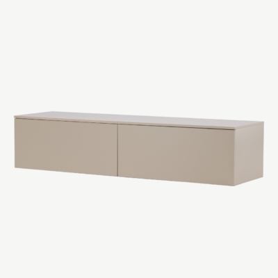 Beež madal MDF sahtelkapp Frihamn (160x45x35 cm) - 30083-102