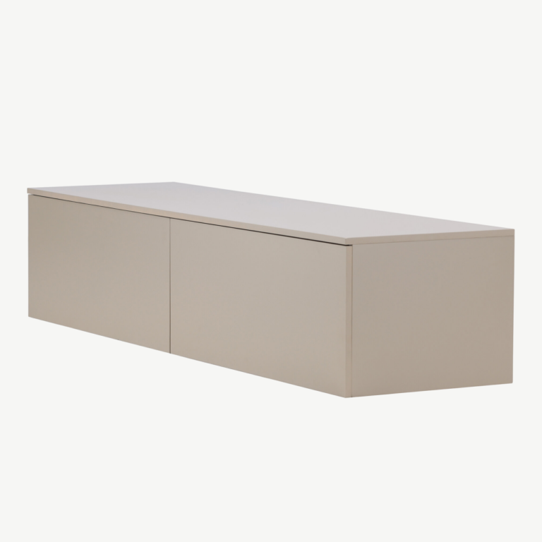 Beež madal MDF sahtelkapp Frihamn (160x45x35 cm) - 30083-102