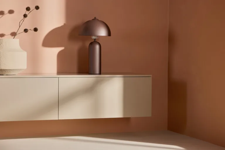 Beež madal MDF sahtelkapp Frihamn (160x45x35 cm) - 30083-102