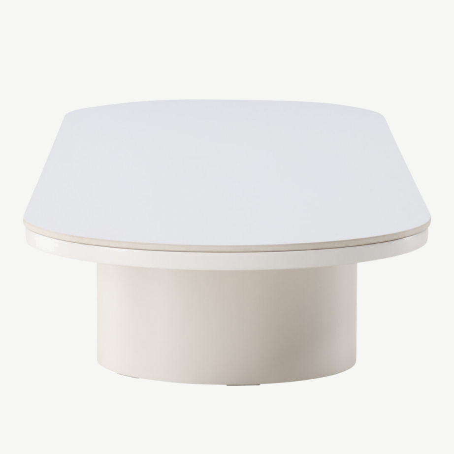 Beež madal diivanilaud Narvik (sünteesitud kivi, 190×60 cm), 62053-112 – 2