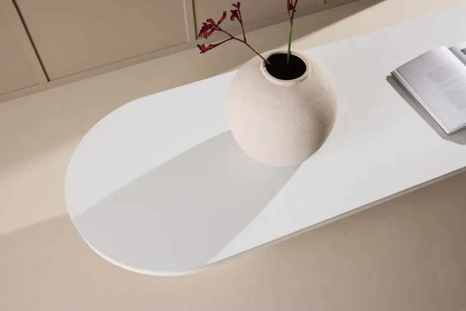 Beež madal diivanilaud Narvik (sünteesitud kivi, 190×60 cm), 62053-112 – 12