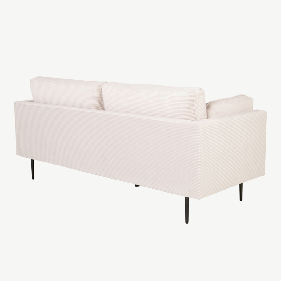 Beež manchesterkangaga 3-kohaline diivan Boom mustade metalljalgadega, GR19262 – 3