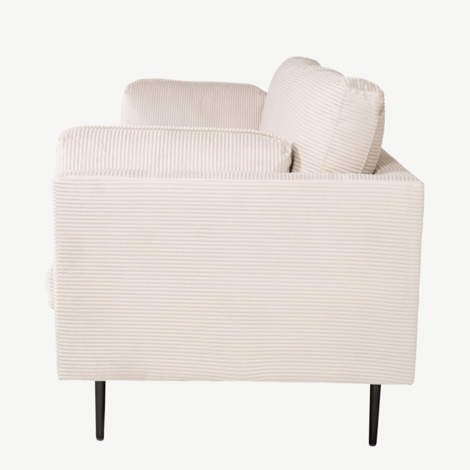 Beež manchesterkangaga 3-kohaline diivan Boom mustade metalljalgadega, GR19262 – 5