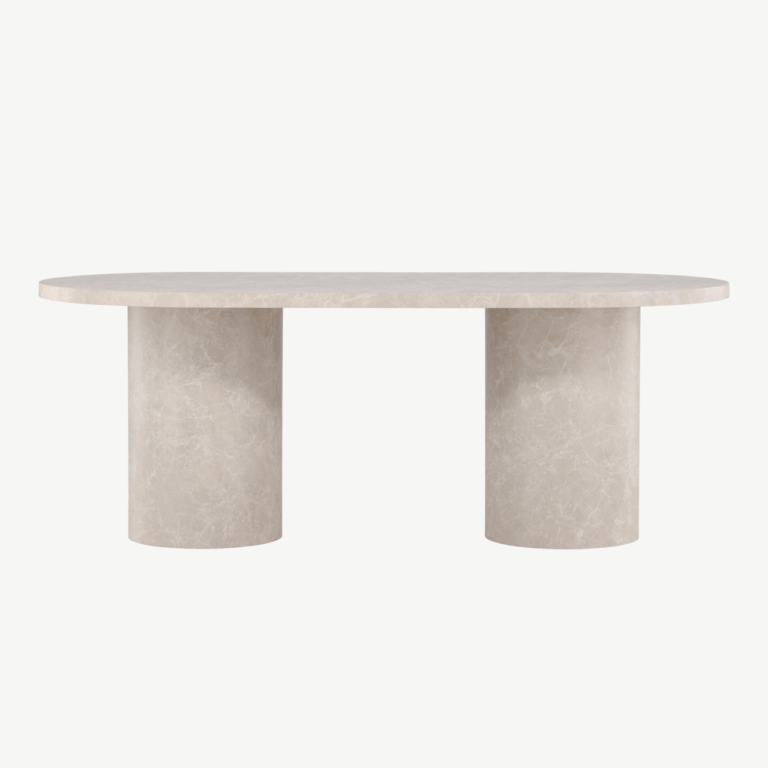 Beež marmori mustriga MDF söögilaud Narvik 100x200 cm - 61929-102