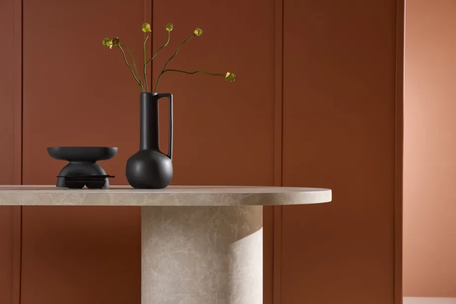 Beež marmori mustriga MDF söögilaud Narvik 100×200 cm, 61929-102 – 9