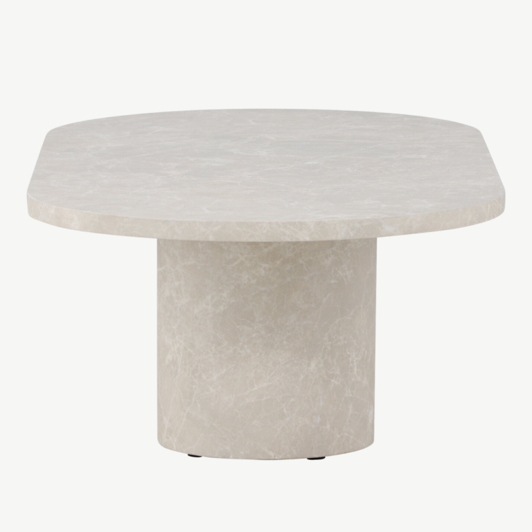 Beež marmoriilmega MDF kohvilaud Narvik, 120x60 cm - 62043-102