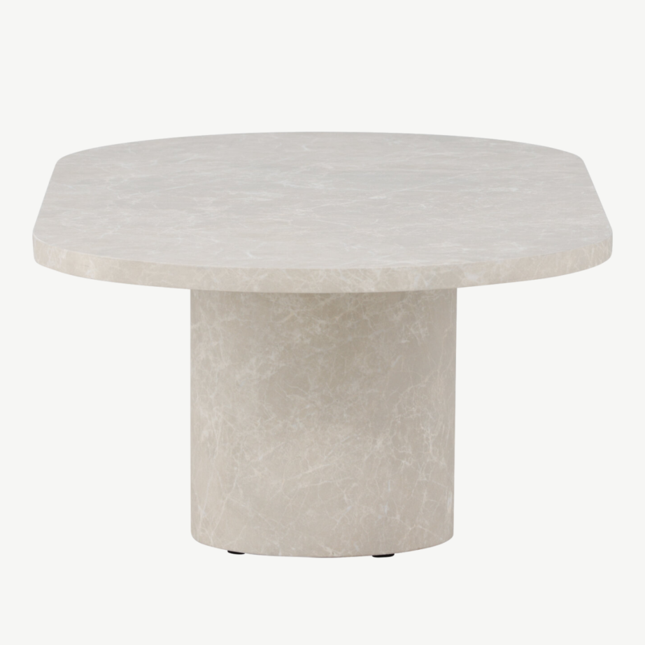 Beež marmoriilmega MDF kohvilaud Narvik, 120×60 cm, 62043-102 – 2