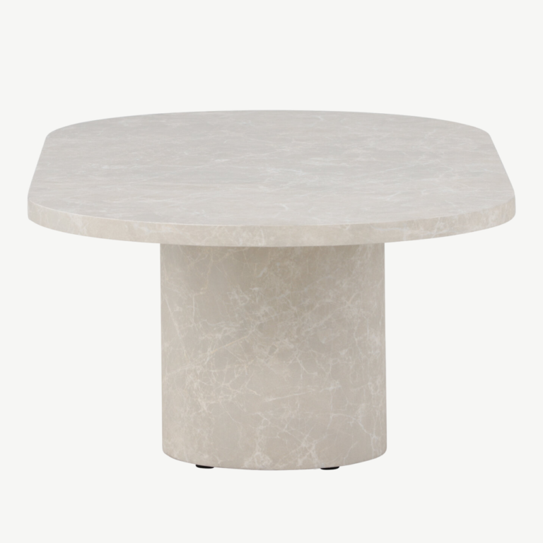 Beež marmoriilmega MDF kohvilaud Narvik, 120x60 cm - 62043-102
