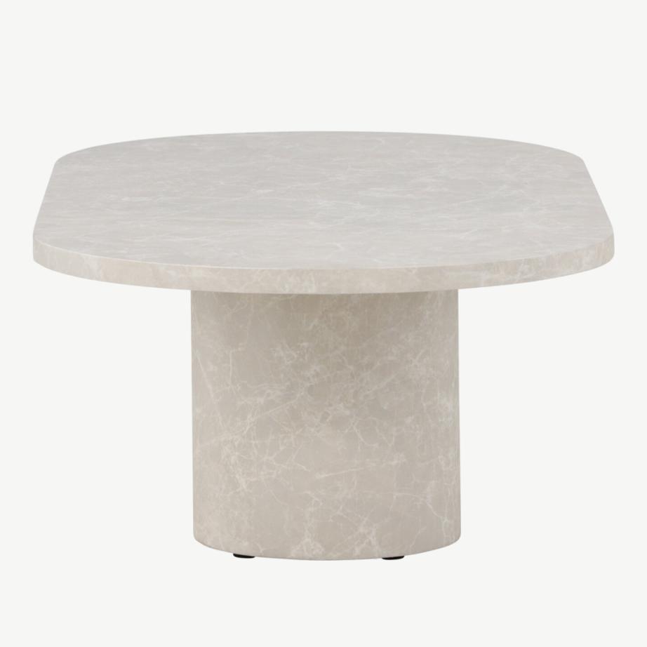 Beež marmoriilmega MDF kohvilaud Narvik, 120×60 cm, 62043-102 – 7