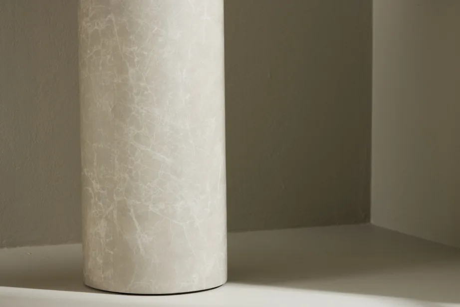 Beež marmormustriga MDF abilaud Narvik (130x40x80 cm), 62053-102 – 16