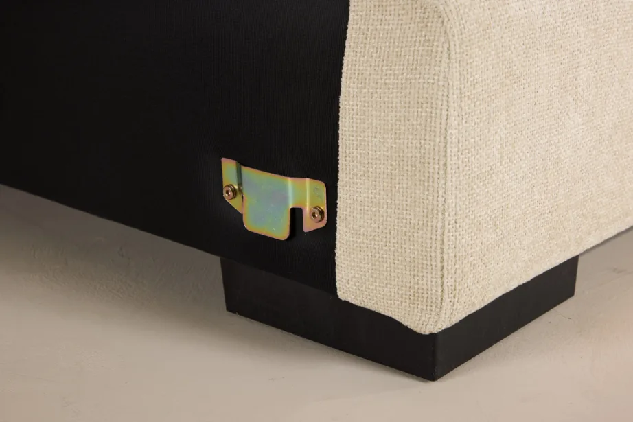 Beež mooduldiivani nurgaosa Salerno sarjast (polüesterkattega, mustad jalad), 62002-102 – 9