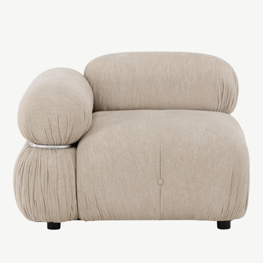 Beež parempoolne nurgamoodul Mika mooduldiivanile (polüesterkattega, plastikjalad), 62046-112 – 5