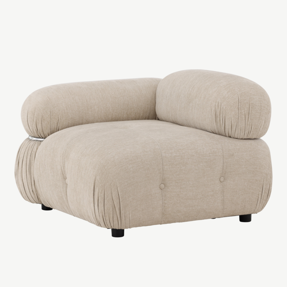 Beež parempoolne nurgamoodul Mika mooduldiivanile (polüesterkattega, plastikjalad), 62046-112 – 6