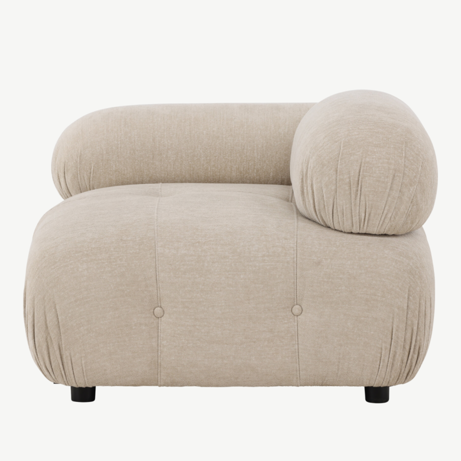 Beež parempoolne nurgamoodul Mika mooduldiivanile (polüesterkattega, plastikjalad), 62046-112 – 7