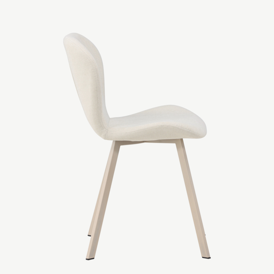 Beež polsterdatud söögitool Lilja, terasraam, 62063-112 – 2