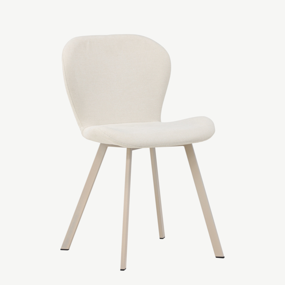 Beež polsterdatud söögitool Lilja, terasraam, 62063-112 – 4