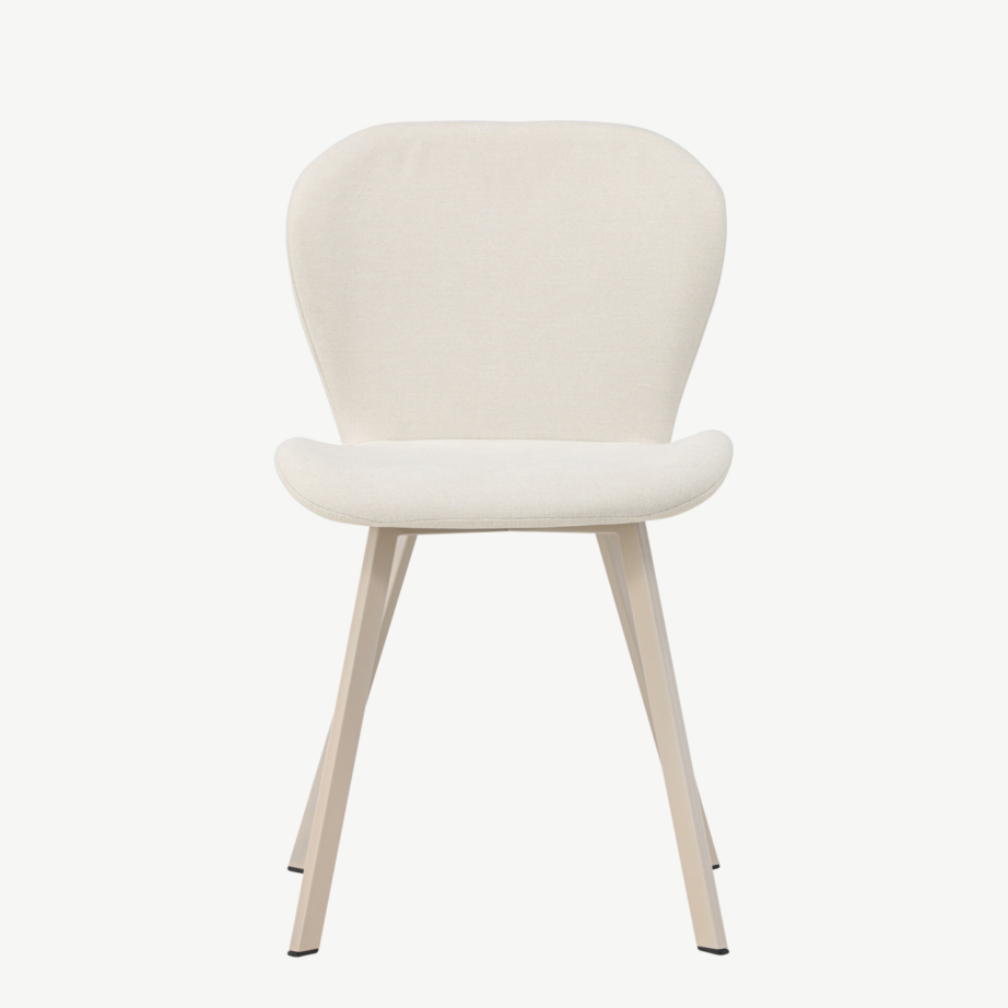 Beež polsterdatud söögitool Lilja, terasraam, 62063-112 – 5