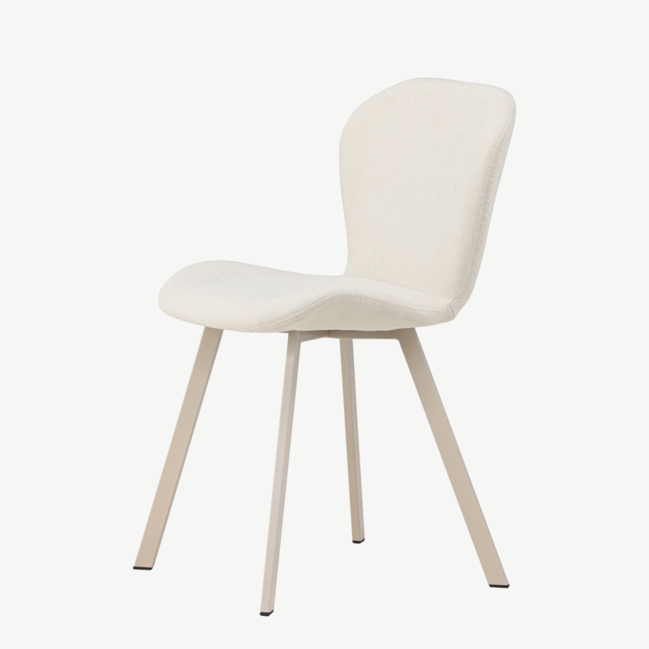 Beež polsterdatud söögitool Lilja, terasraam, 62063-112 – 6