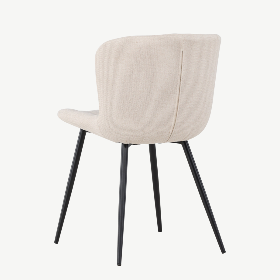 Beež polsterdatud söögitool Lily mustade metalljalgadega, 62034-112 – 12