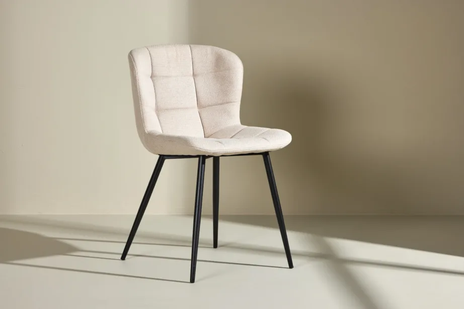 Beež polsterdatud söögitool Lily mustade metalljalgadega, 62034-112 – 13