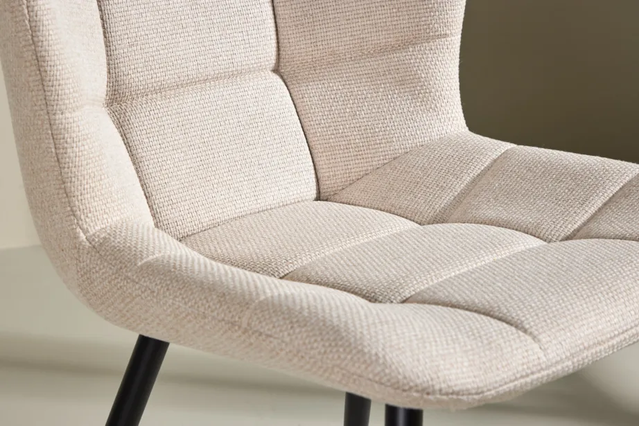 Beež polsterdatud söögitool Lily mustade metalljalgadega, 62034-112 – 15