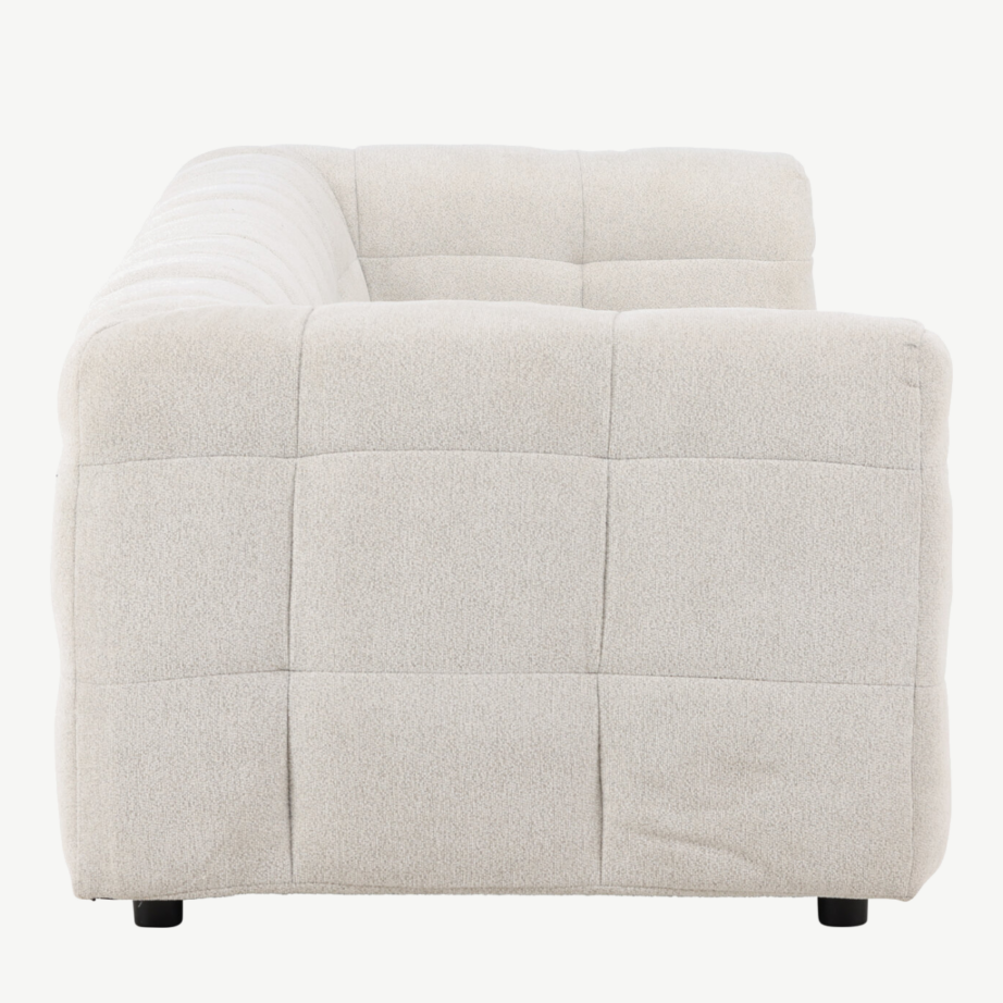 Beež polüesterkangaga 3-kohaline diivan Malou, 62041-112 – 2