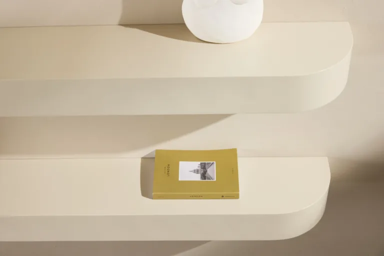 Beež poolkaarjas MDF seinariiul Glow, 3-osaline komplekt - 30088-102