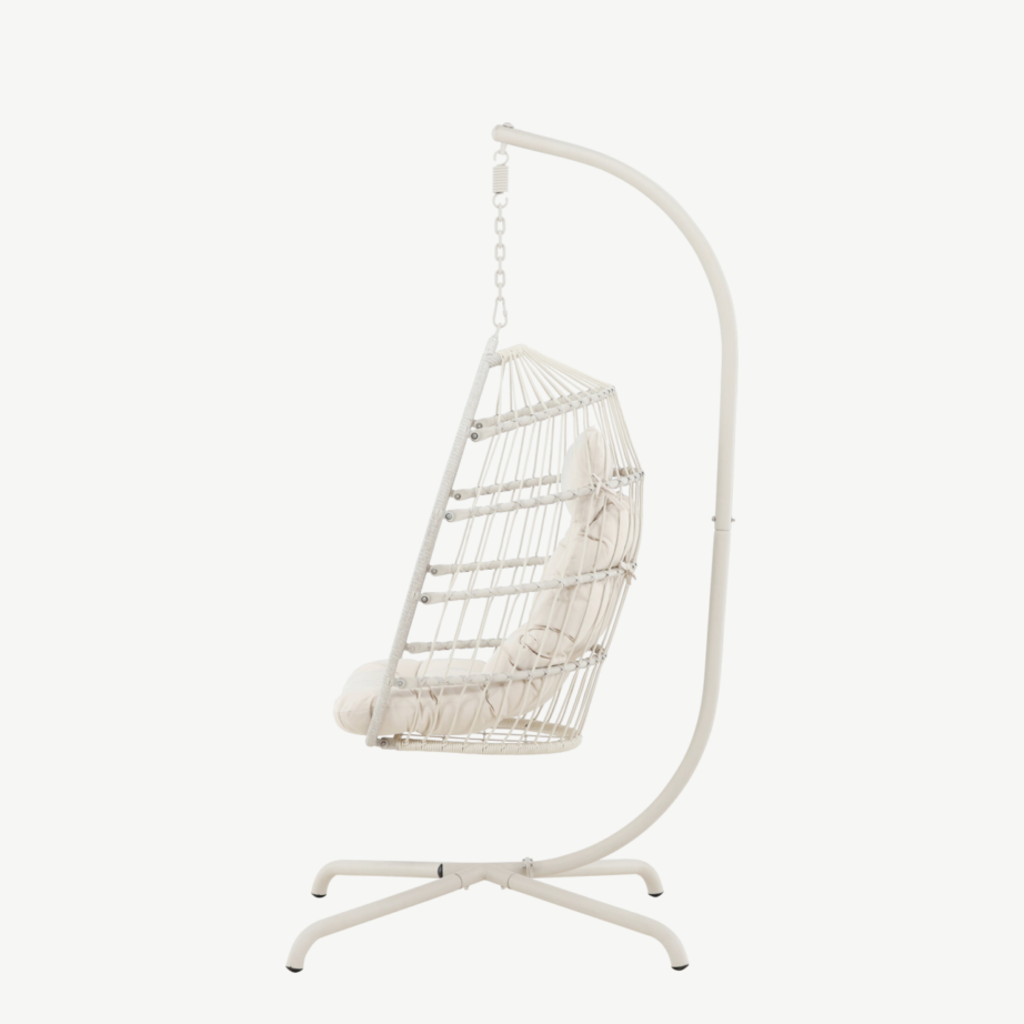 Beež rippkiik Trezza pehme polüestrist padjaga (terasraam, õuekasutuseks), 9799-222 – 7