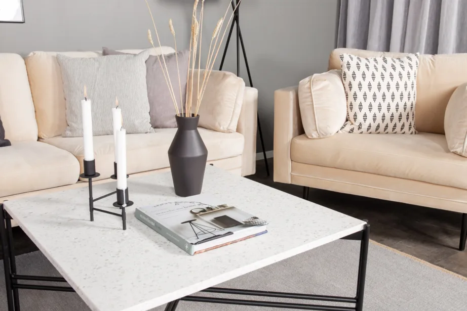 Beež sametist 3-kohaline diivan Boom (kõrged käetoed, mustad metalljalad), GR19265 – 8