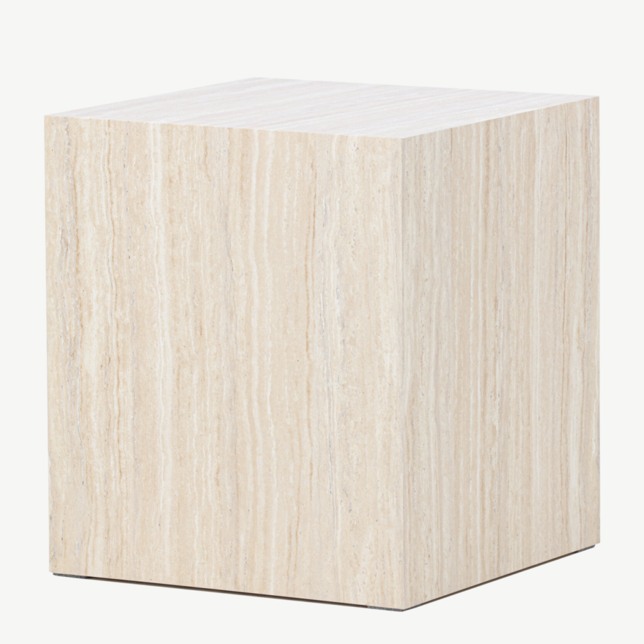 Beež travertiini imitatsiooniga diivanilaud York 45x40x40 cm, 62054-112 – 3