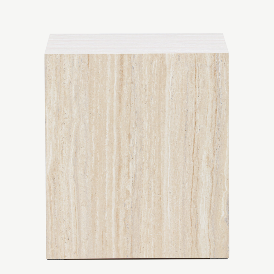 Beež travertiini imitatsiooniga diivanilaud York 45x40x40 cm, 62054-112 – 5