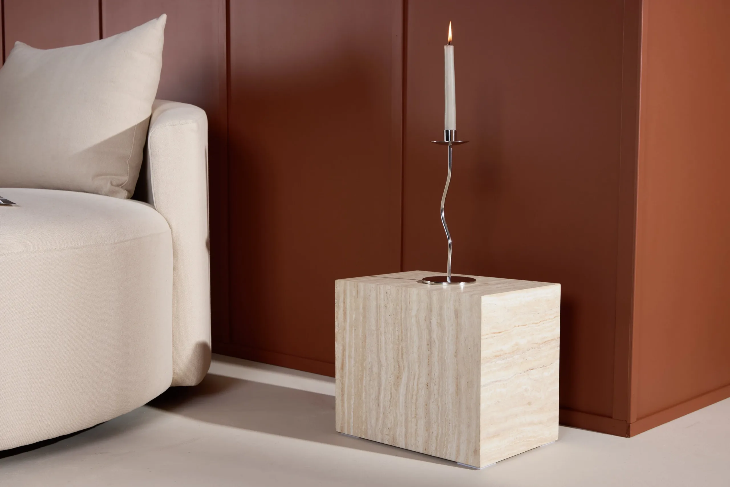 Beež travertiini mustriga MDF abilauake York, 35x25x30 cm - 62057-222