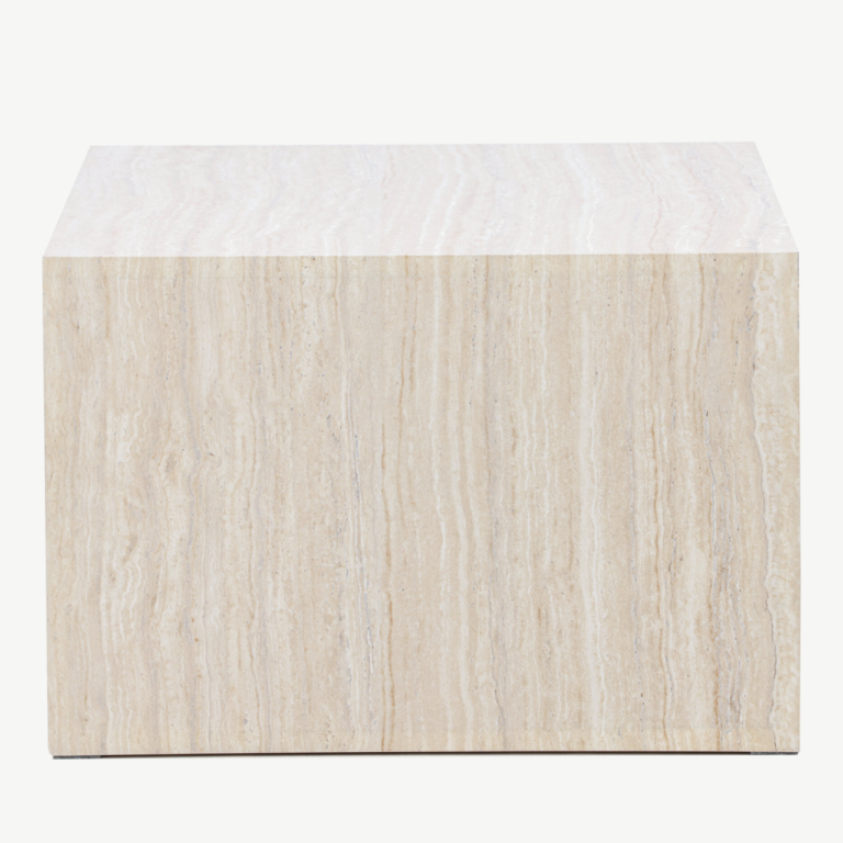 Beež travertiini mustriga diivanilaud York (MDF, 80x60 cm) - 62056-112
