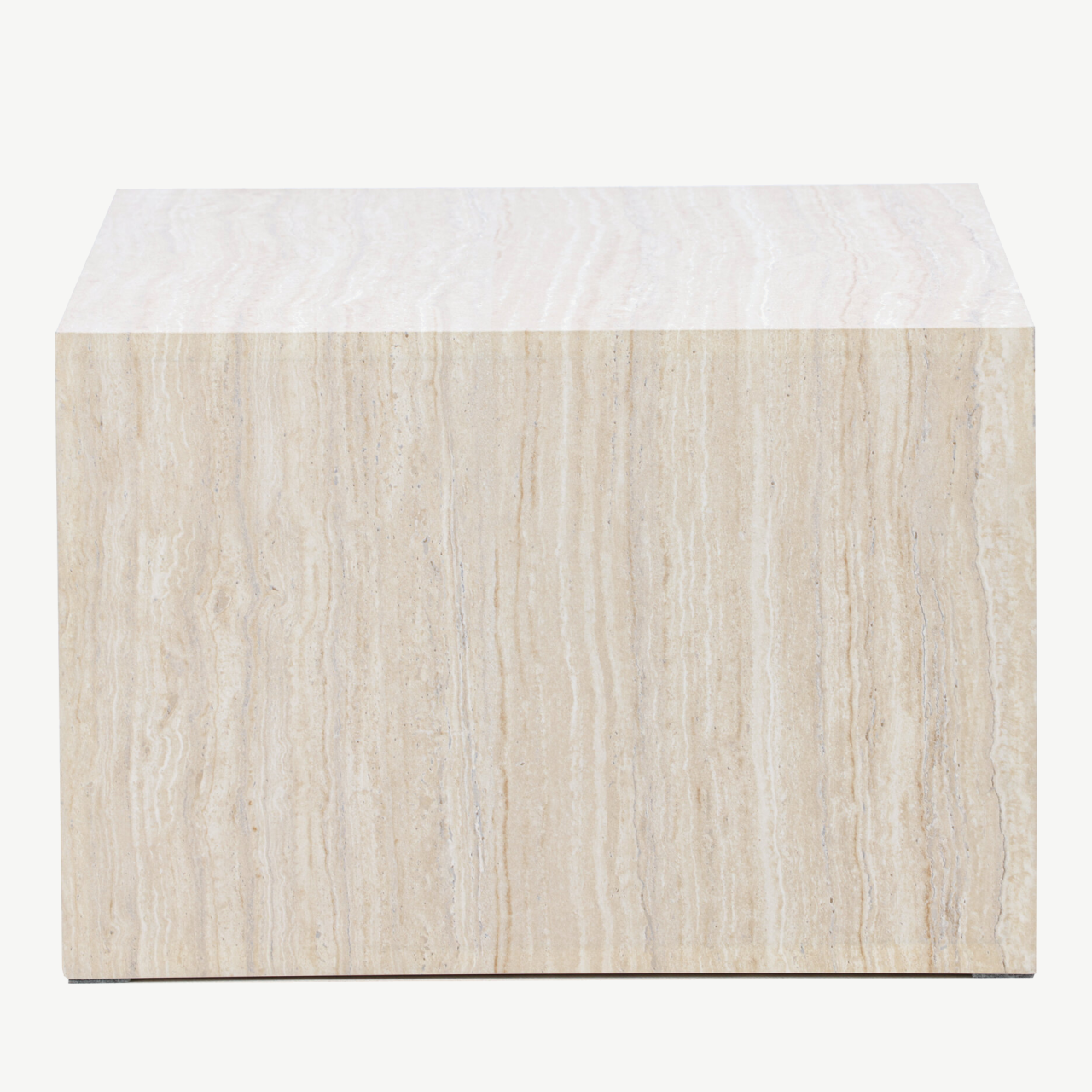 Beež travertiini mustriga diivanilaud York (MDF, 80x60 cm) - 62056-112