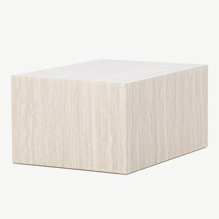 Beež travertiini mustriga diivanilaud York (MDF, 80x60 cm) - 62056-112