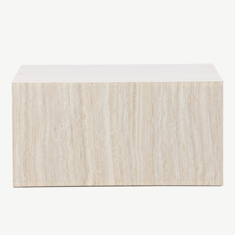 Beež travertiini mustriga diivanilaud York (MDF, 80x60 cm) - 62056-112
