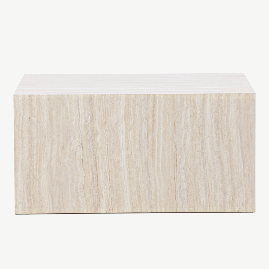 Beež travertiini mustriga diivanilaud York (MDF, 80×60 cm), 62056-112 – 5