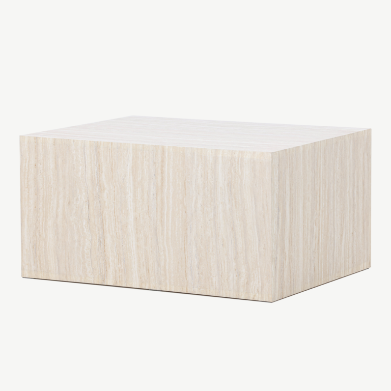 Beež travertiini mustriga diivanilaud York (MDF, 80x60 cm) - 62056-112